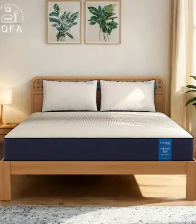 Ortho Zen Orthopedic Mattress King Size 75x72 with 340 GSM knitted fabric cover for premium back support